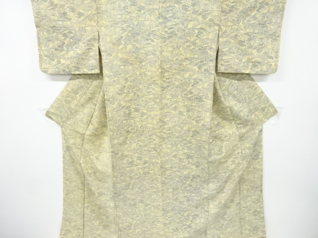 JAPANESE KIMONO / ANTIQUE KIMONO / JODAI TSUMUGI / HOUSE & FLOWER